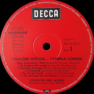 כרמלה קורן - פסטיבל פולקלור (1972)