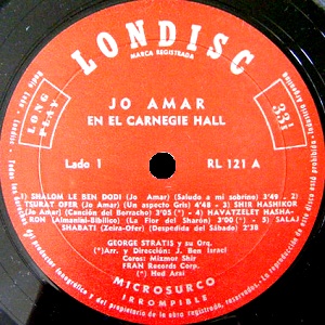ג'ו עמר - תקליט בכורה אמריקאי, קרנגי הול (1965)