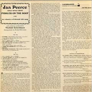 יאן פירס - שירים מכנר על הגג ושירי עם יהודיים קלאסיים (1967)